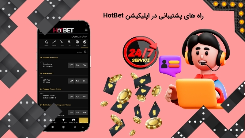 شیوه های دریافت پشتیبانی در اپلیکیشن هات بت