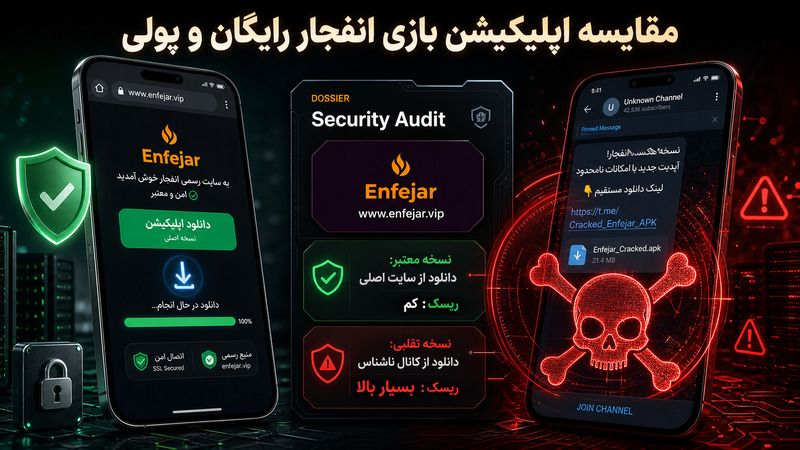 مقایسه اپلیکیشن بازی انفجار رایگان و پولی